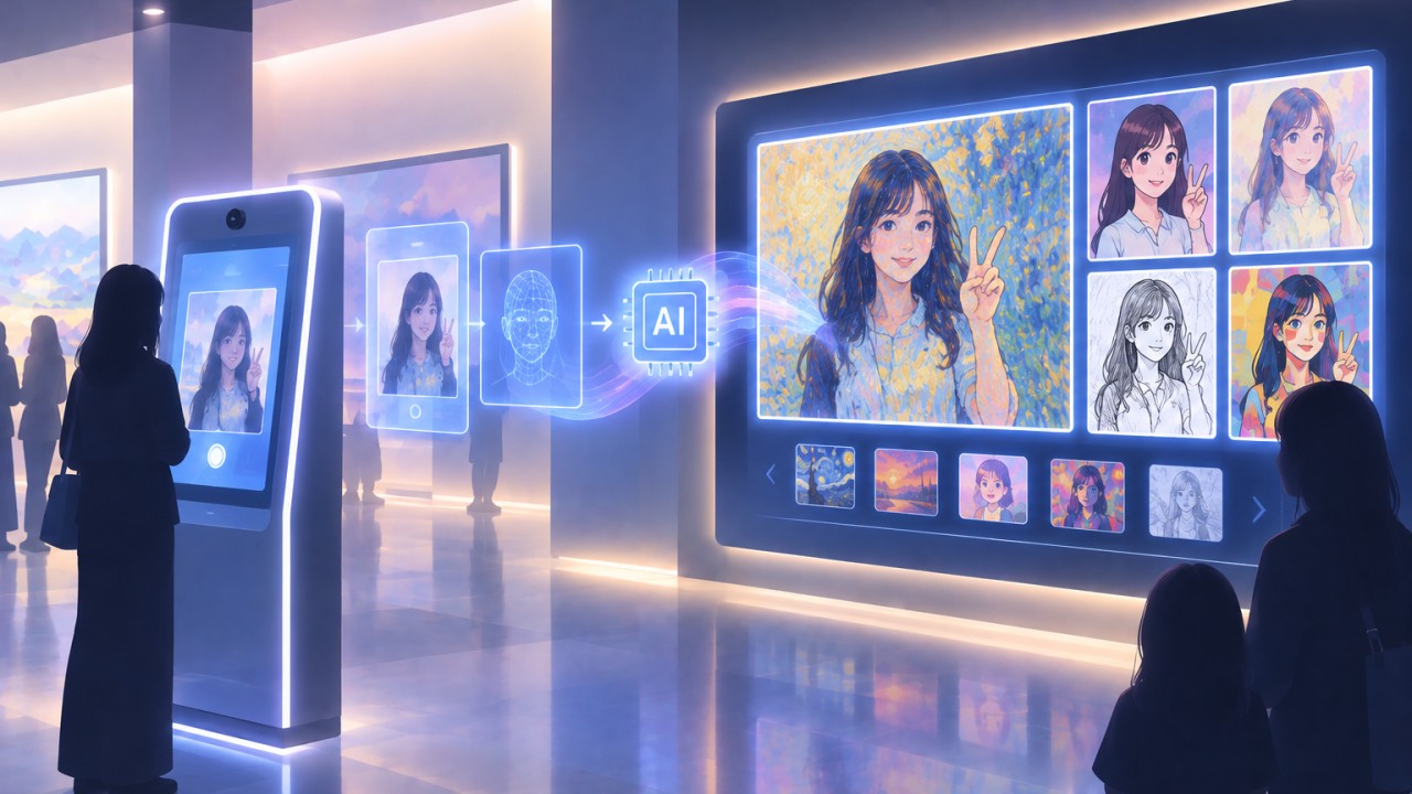 인공지능(AI) 사진 변환을 활용한 전시 콘텐츠